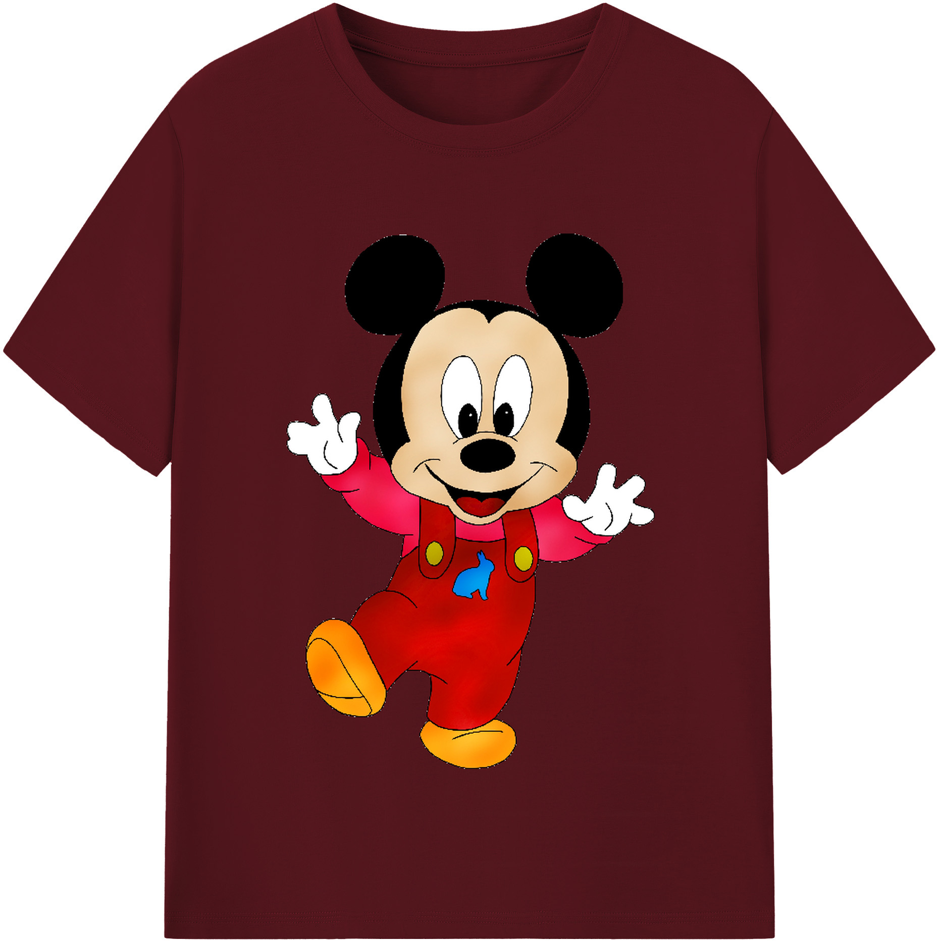 （画像用） ミッキーマウス Mickey Mouse 綿100％半袖Tシャツ（フロントプリント）